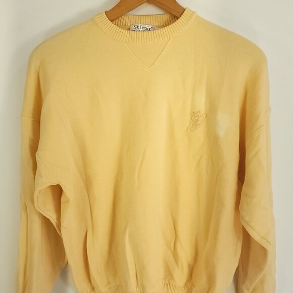 St Croix Knits Sweater Men's XL Merino Wool Long Sleeve Pullover Distressed - Picture 1 of 8